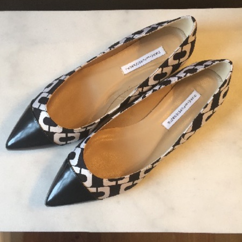Diane von Furstenberg - Preppy Printed Flats US 8 | IT 38